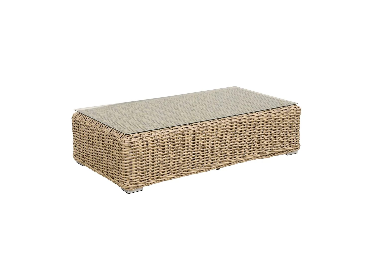 Salotto da giardino in resina extra large, 4 posti, beige