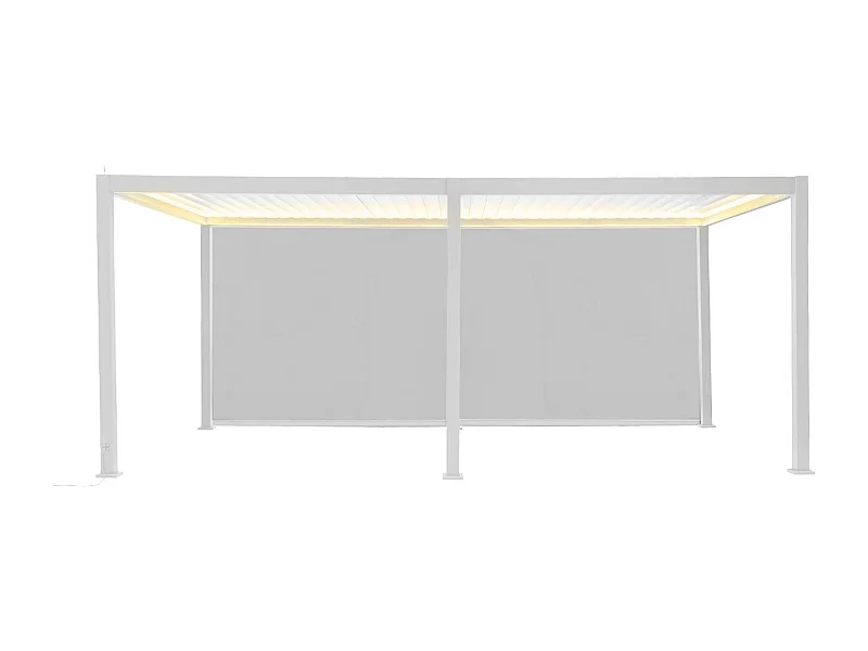 Pergola bioclimatica 3x6m elettrica in alluminio con led + 2 tende 3m,