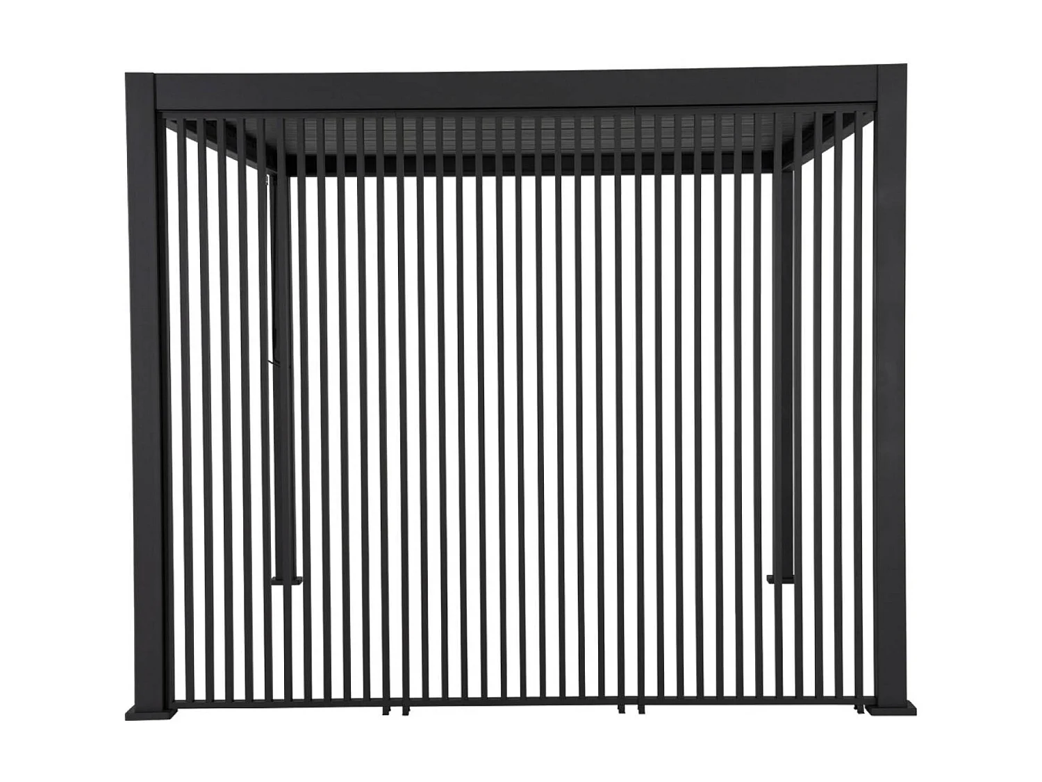 Pergola bioclimatica in alluminio 3x4m + 3 persiane verticali 1m ,