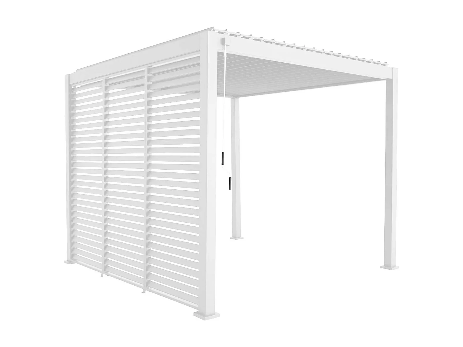 Pergola bioclimatica 3x3m in alluminio con lamelle orientabili v2 + 3