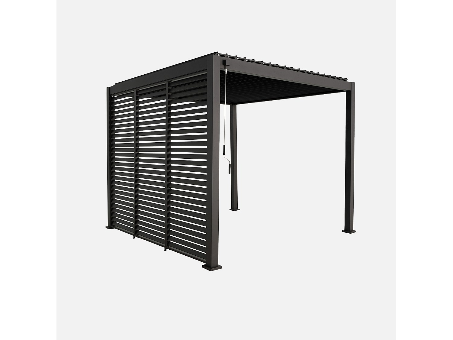Pérgola bioclimática de aluminio 3x3m con lamas orientables v2 + 3