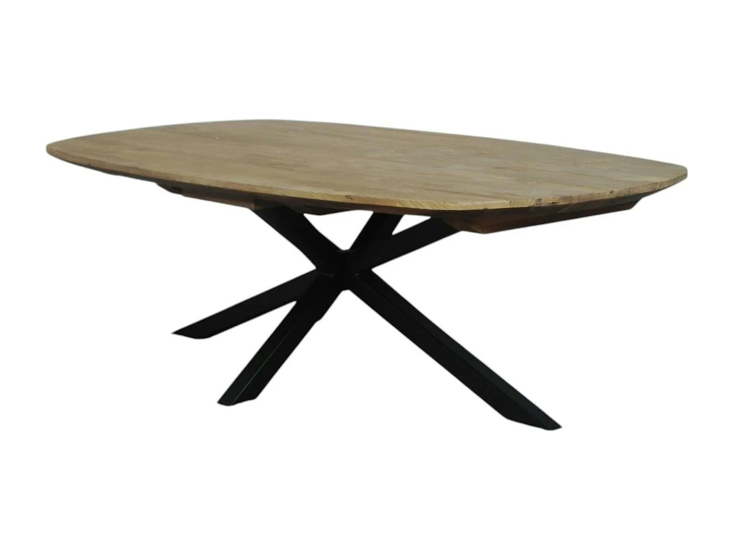 Table basse en bois de teck recyclé, forme ovale DEPOK
