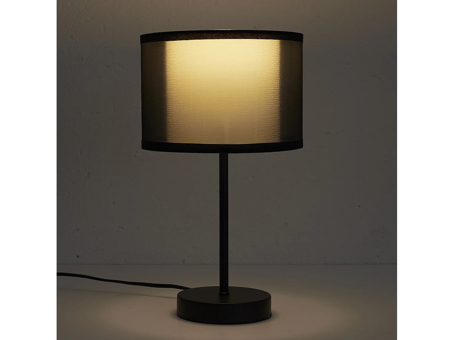 Lampe De Table Double Abatjour Noir Noir