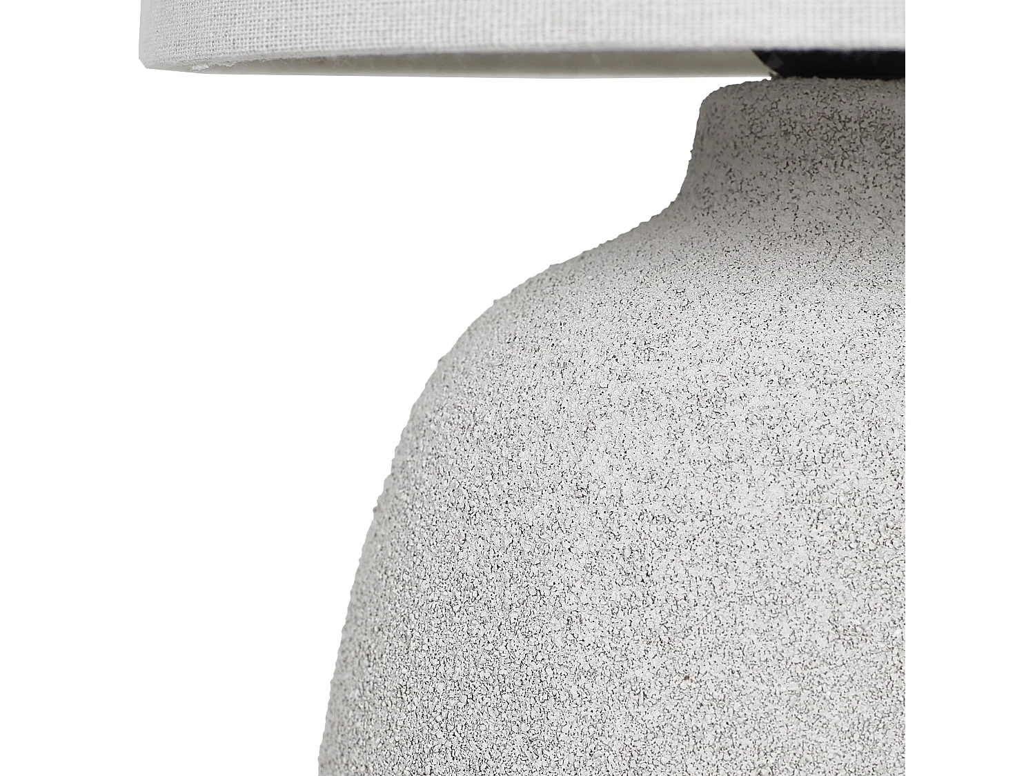 Lampe Ceramique Embossee H40cm Argent