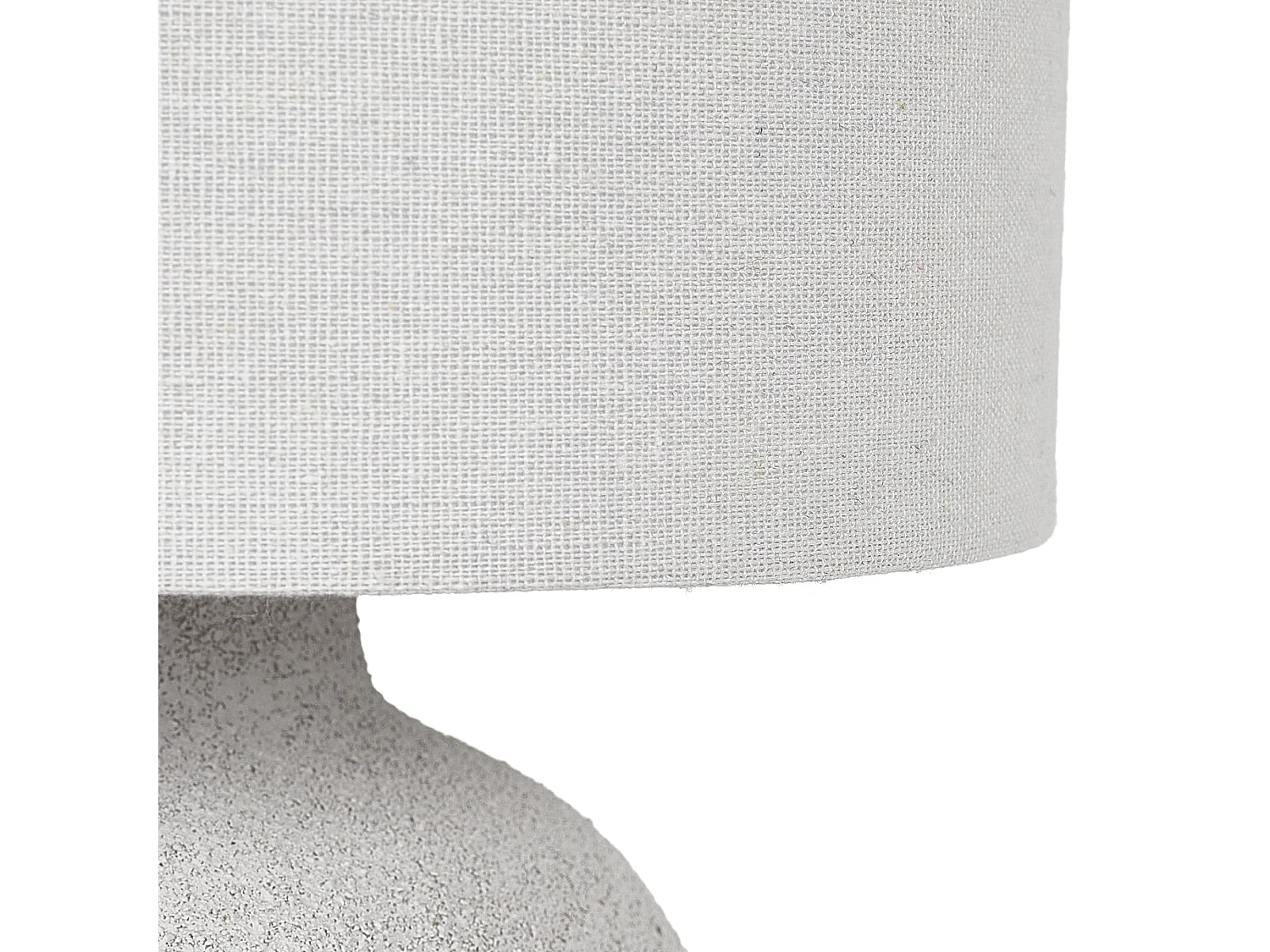 Lampe Ceramique Embossee H40cm Argent