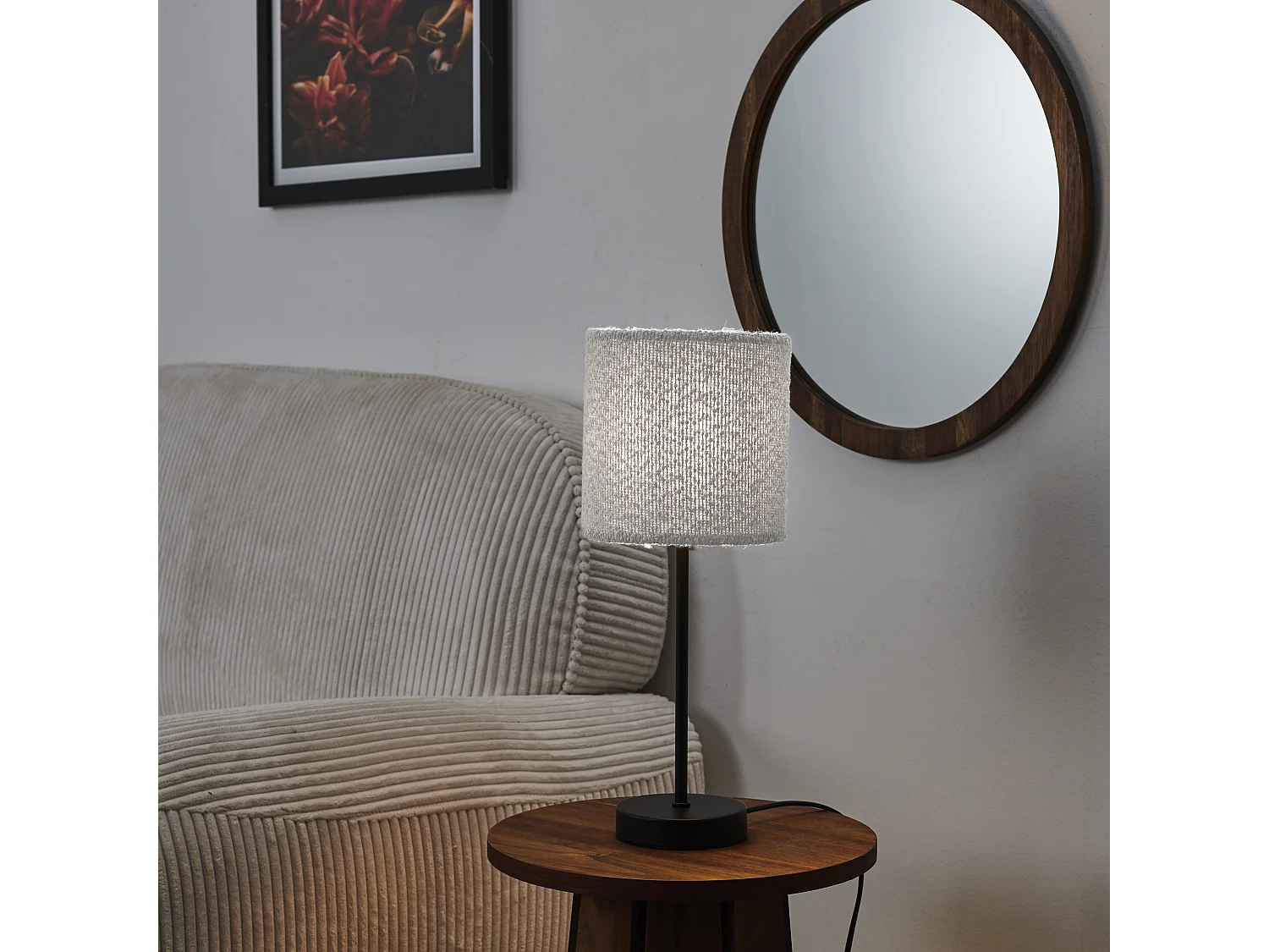 Lampe Metal Abatjour Bouclette Noir