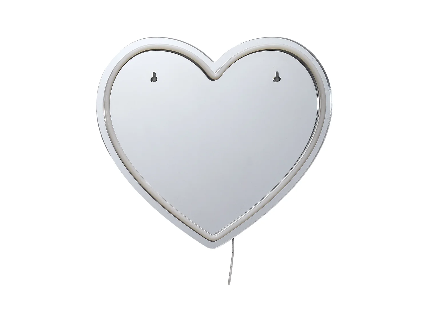 Mirroir Led Effet Neon Cœur Rouge