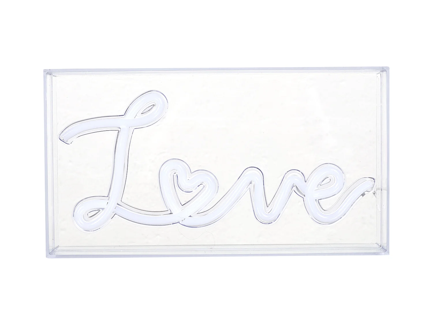 Mirroir Led Effet Neon Cœur Rouge