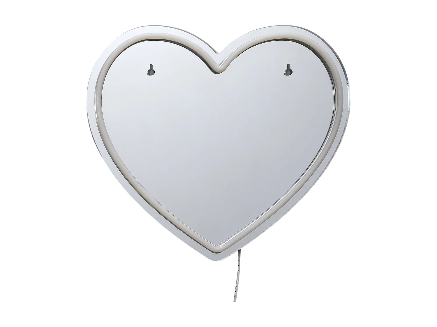 Mirroir Led Effet Neon Cœur Rouge