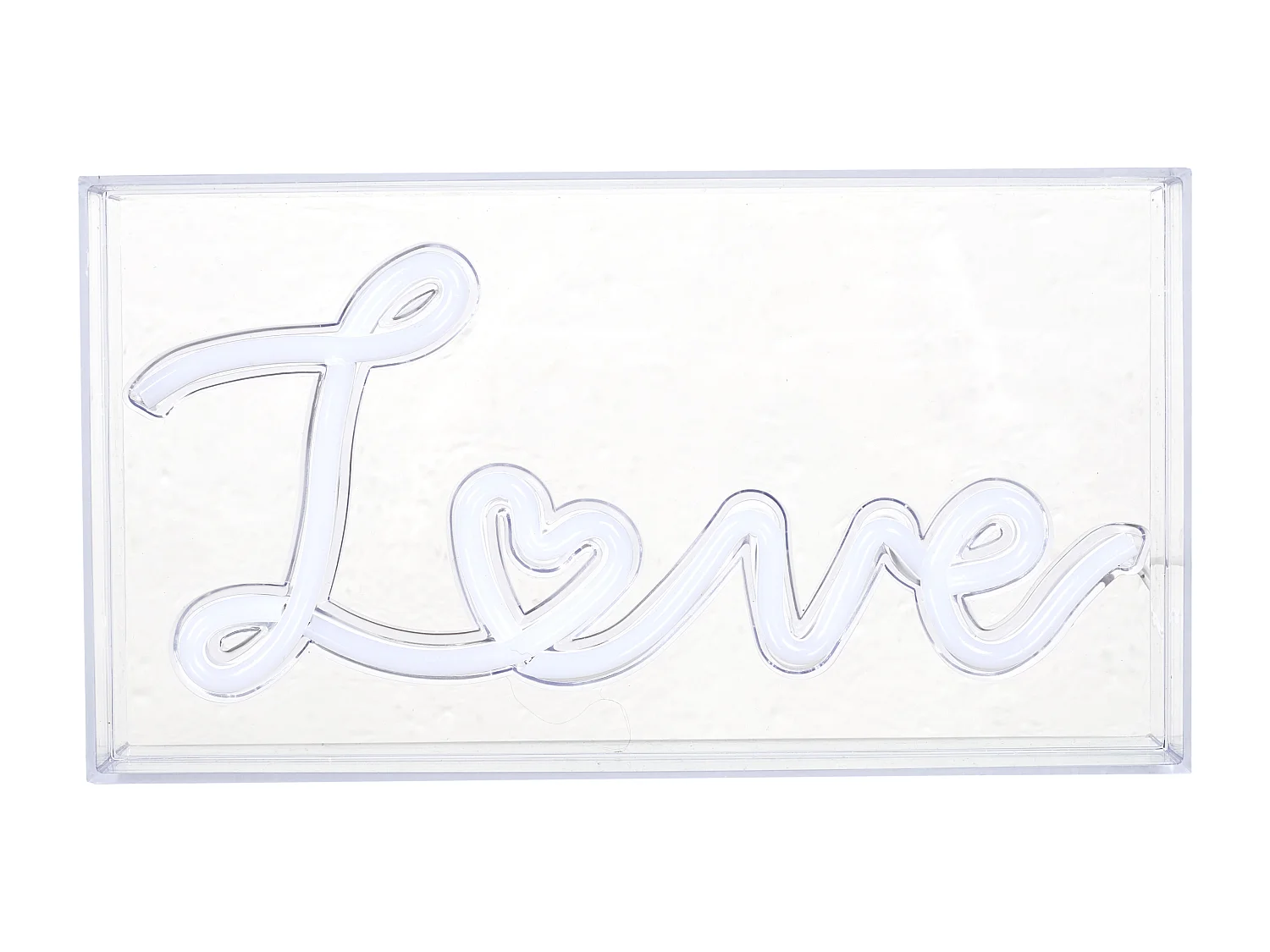 Mirroir Led Effet Neon Cœur Rouge