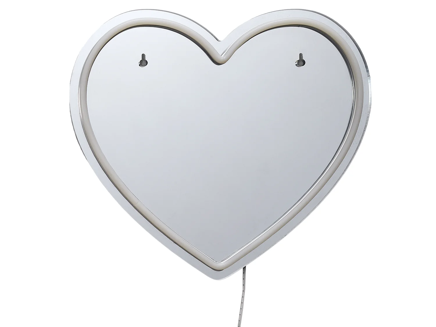 Miroir LED - HOME DECO FACTORY - Effet Néon - Cœur - Rouge