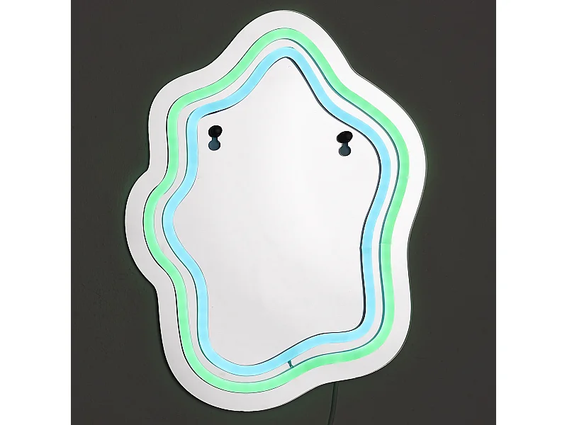 Mirroir Led Effet Neon Rose