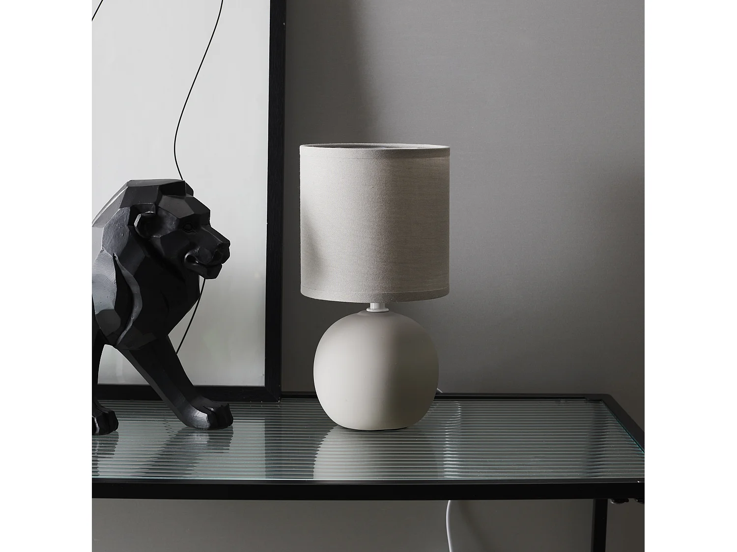 Lampe De Table Taupe Gris
