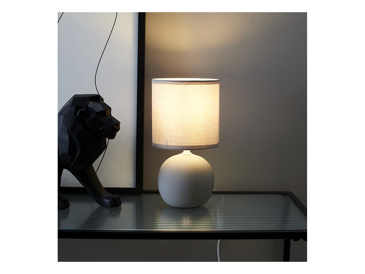 Lampe De Table Taupe Gris