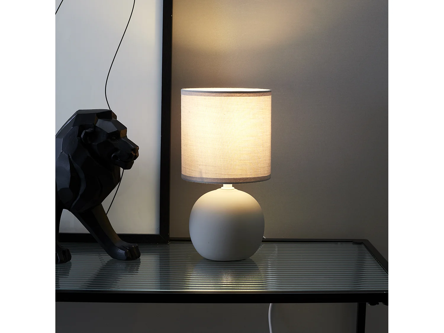 Lampe De Table Taupe Gris