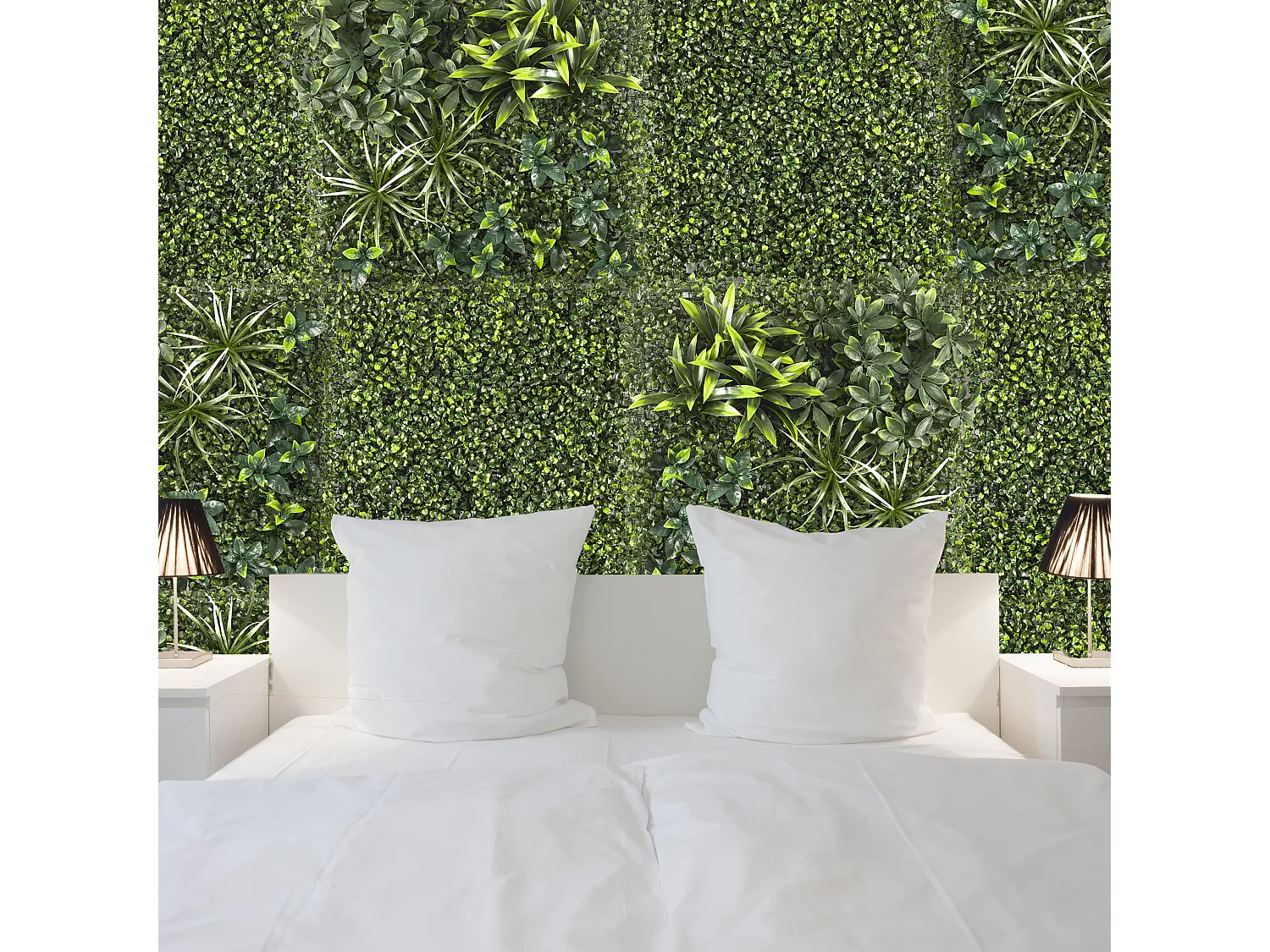 Mur Vegetal Artificiel Panache 50x50cm Vert