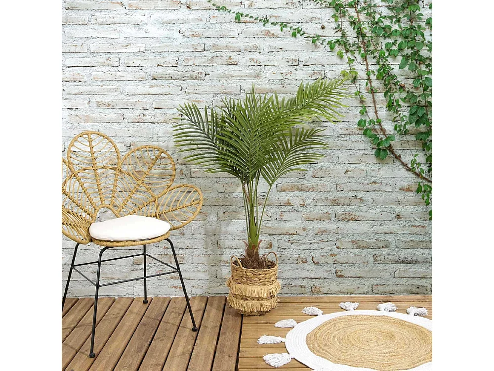 Plante Artificielle Palmier 120cm Vert