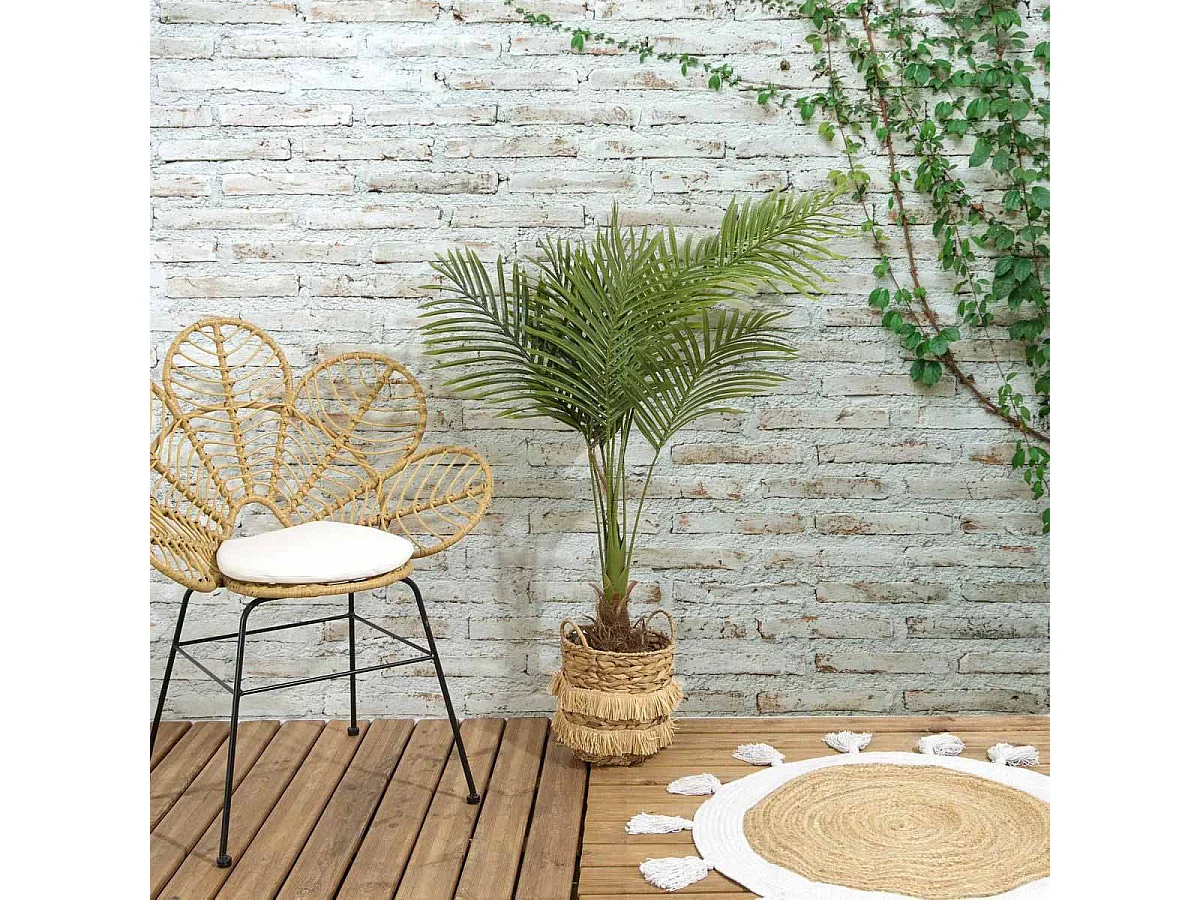 Plante Artificielle Palmier 120cm Vert