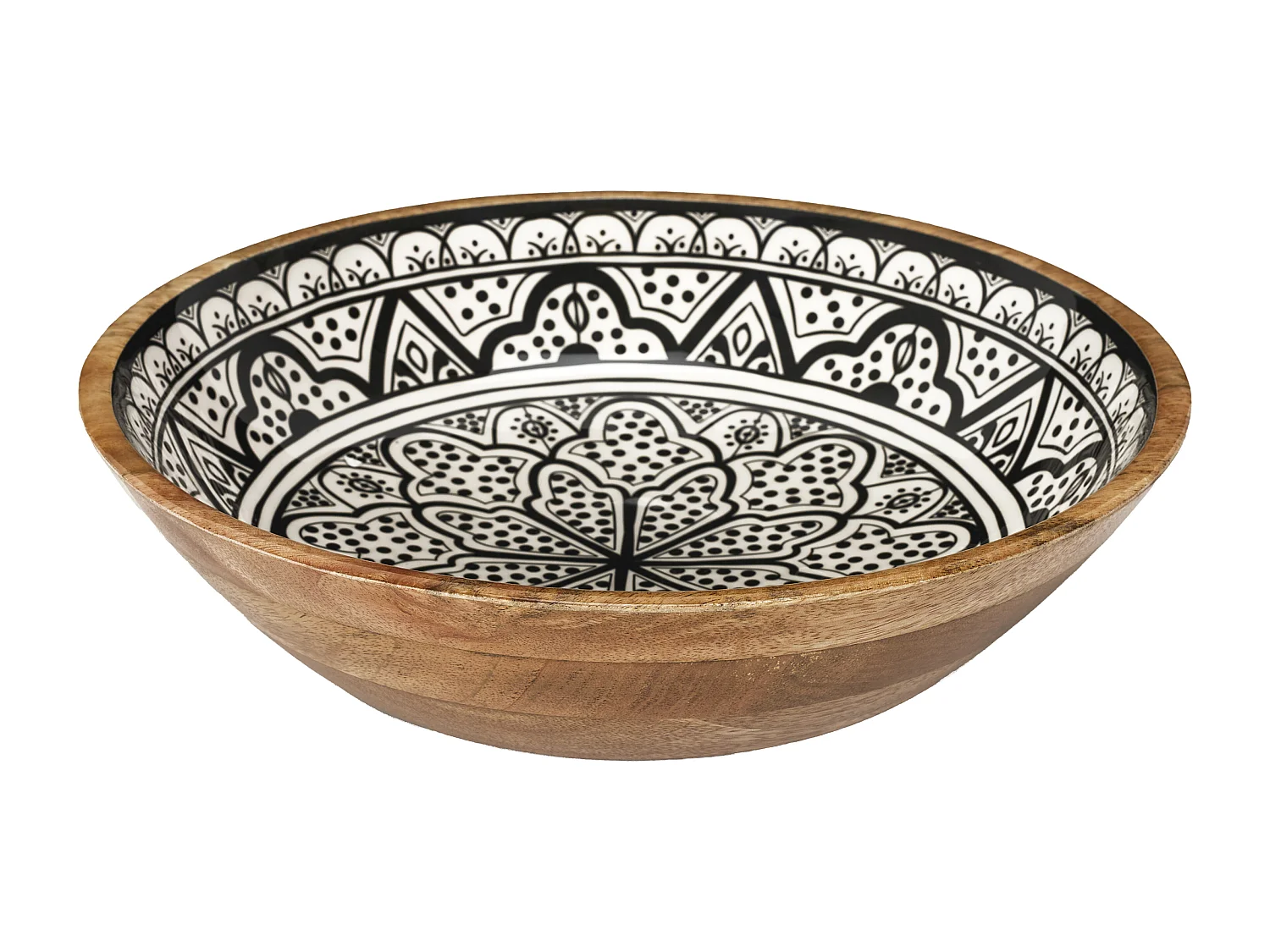 Saladier Manguier Dune Noir D33 Blanc, Noir, Marron