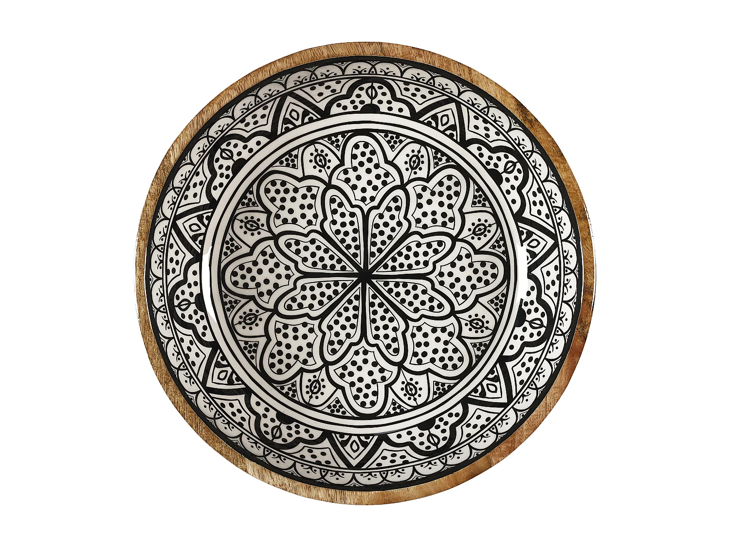 Saladier Manguier Dune Noir D33 Blanc, Noir, Marron