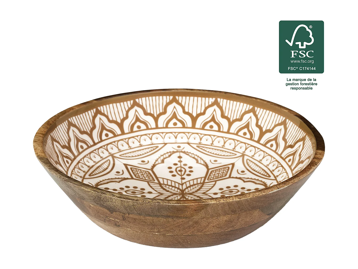 Saladier Manguier Dune Terracotta D28 Blanc, Orange