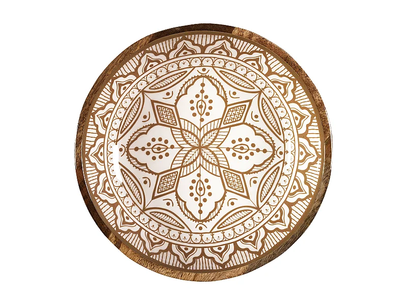 Saladier Manguier Dune Terracotta D28 Blanc, Orange