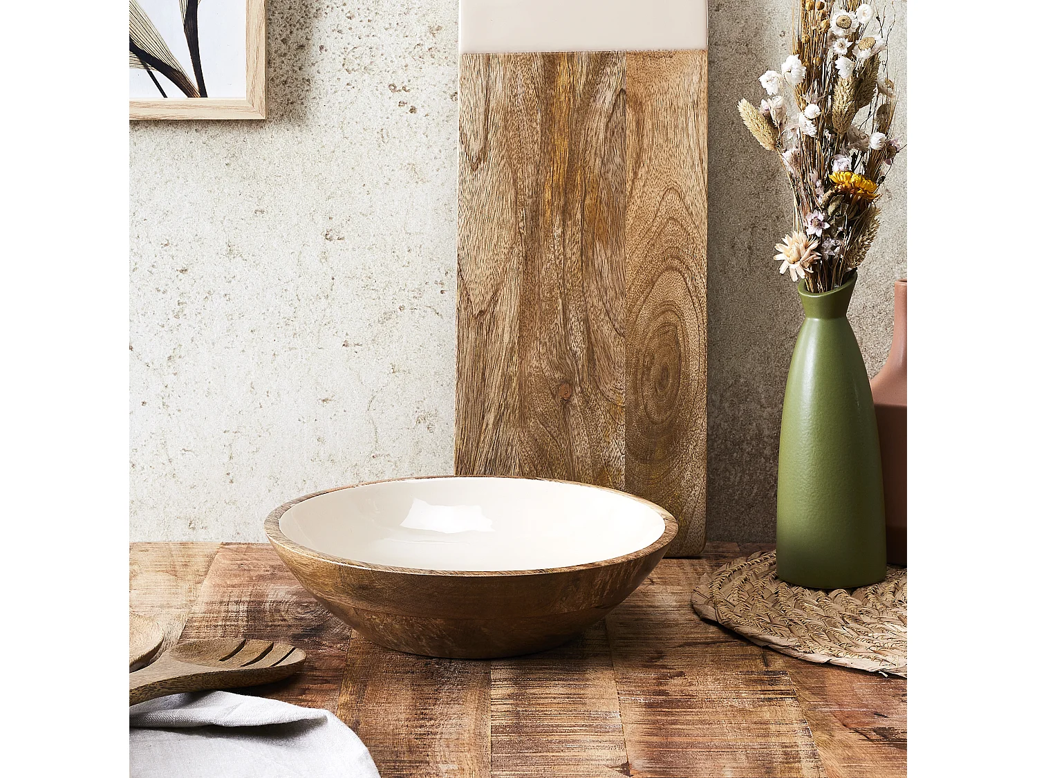 Saladier Manguier Dune Uni D28 Marron, Beige