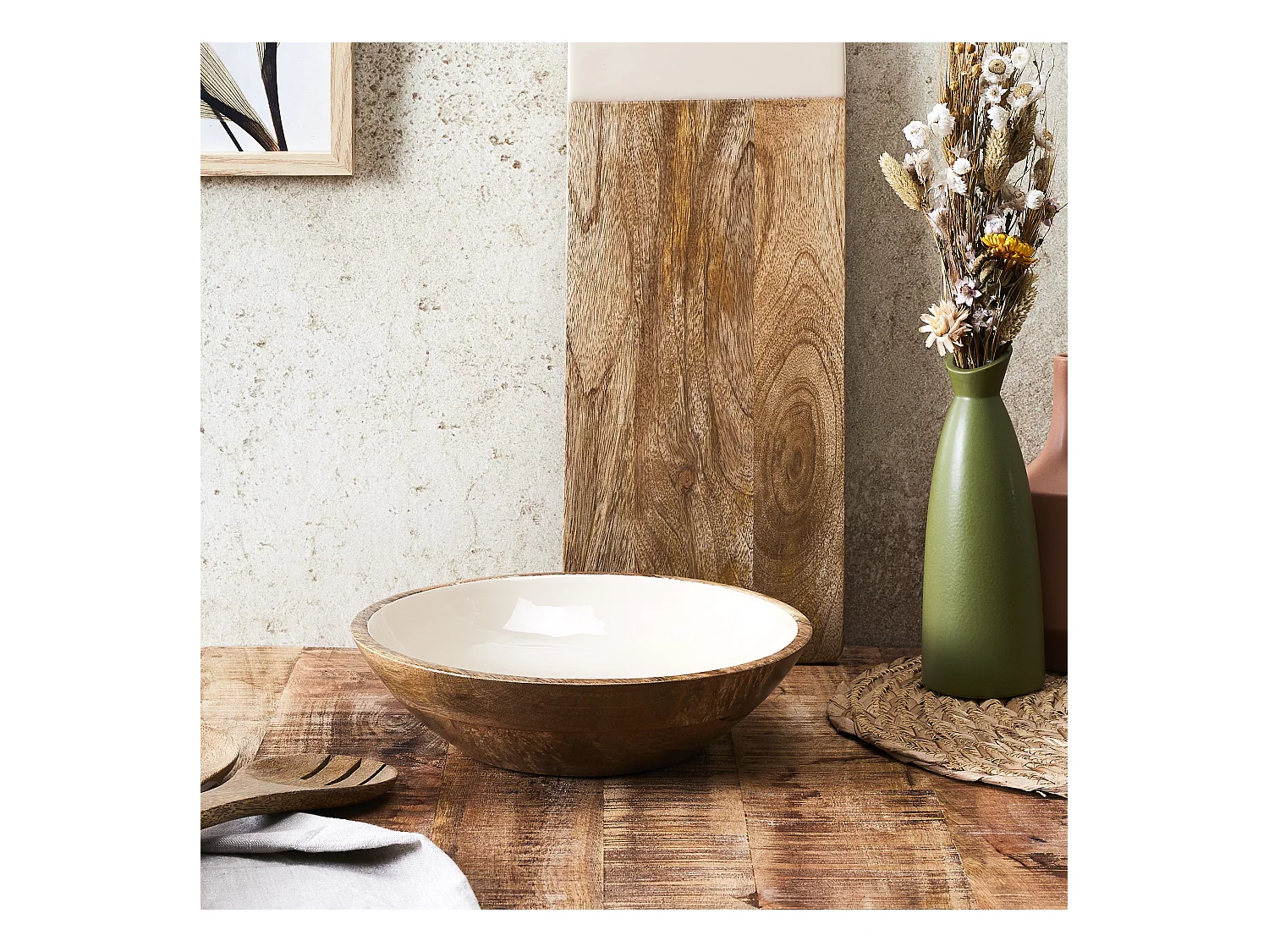 Saladier Manguier Dune Uni D28 Marron, Beige