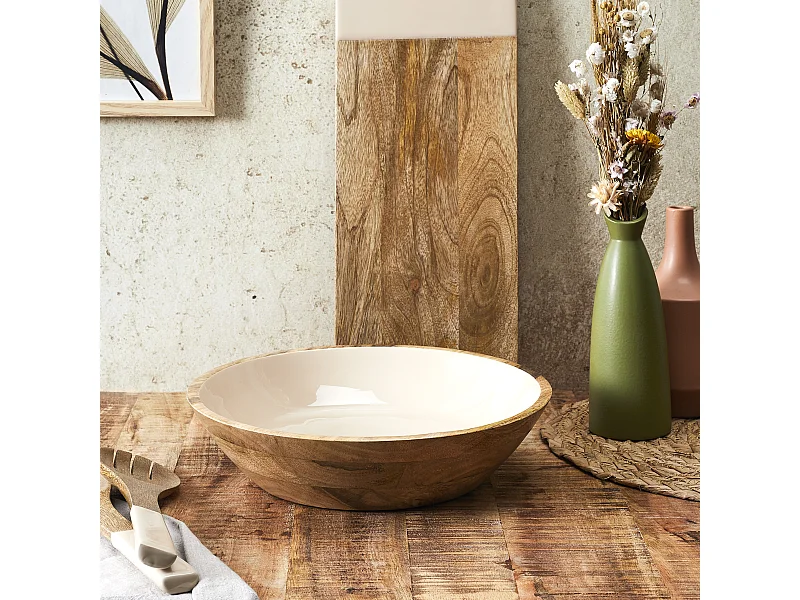 Saladier Manguier Dune Uni D33 Beige, Marron