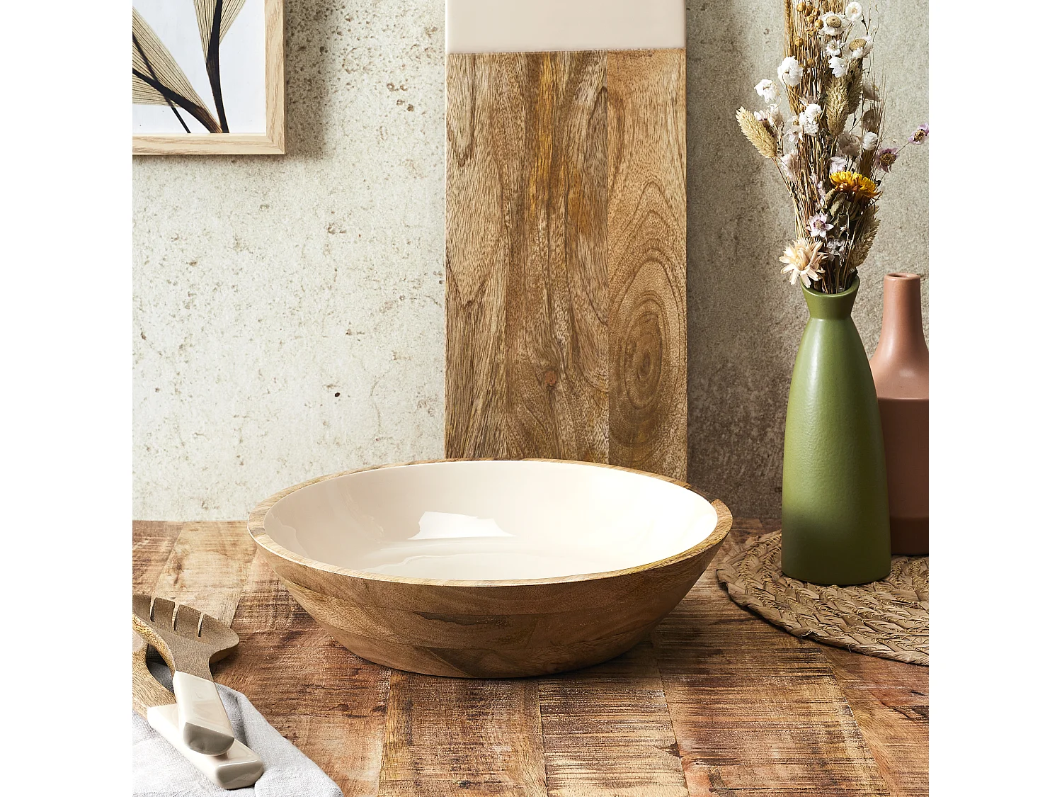 Saladier Manguier Dune Uni D33 Beige, Marron