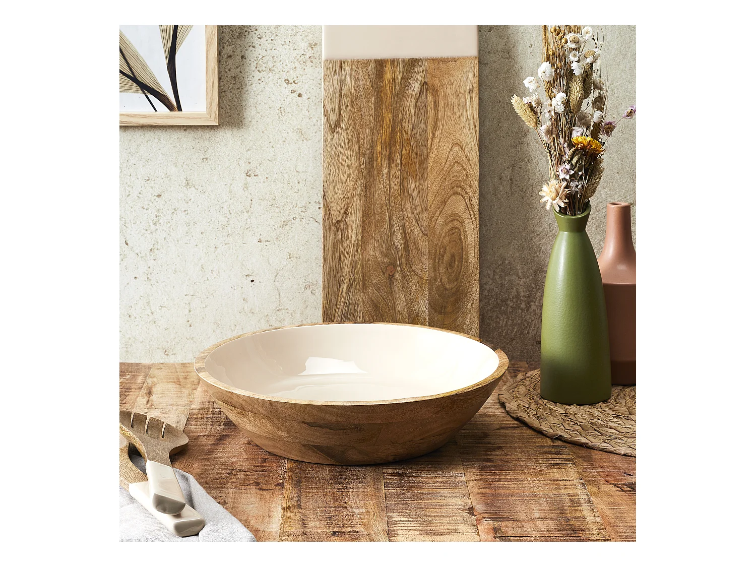 Saladier Manguier Dune Uni D33 Beige, Marron