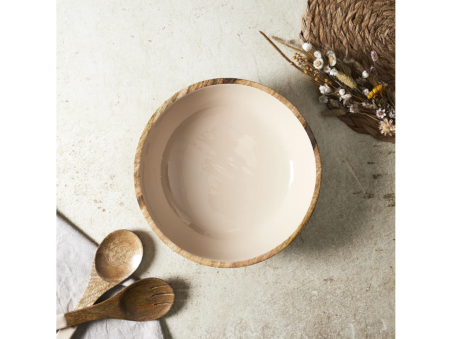 Saladier Manguier Dune Uni D33 Beige, Marron