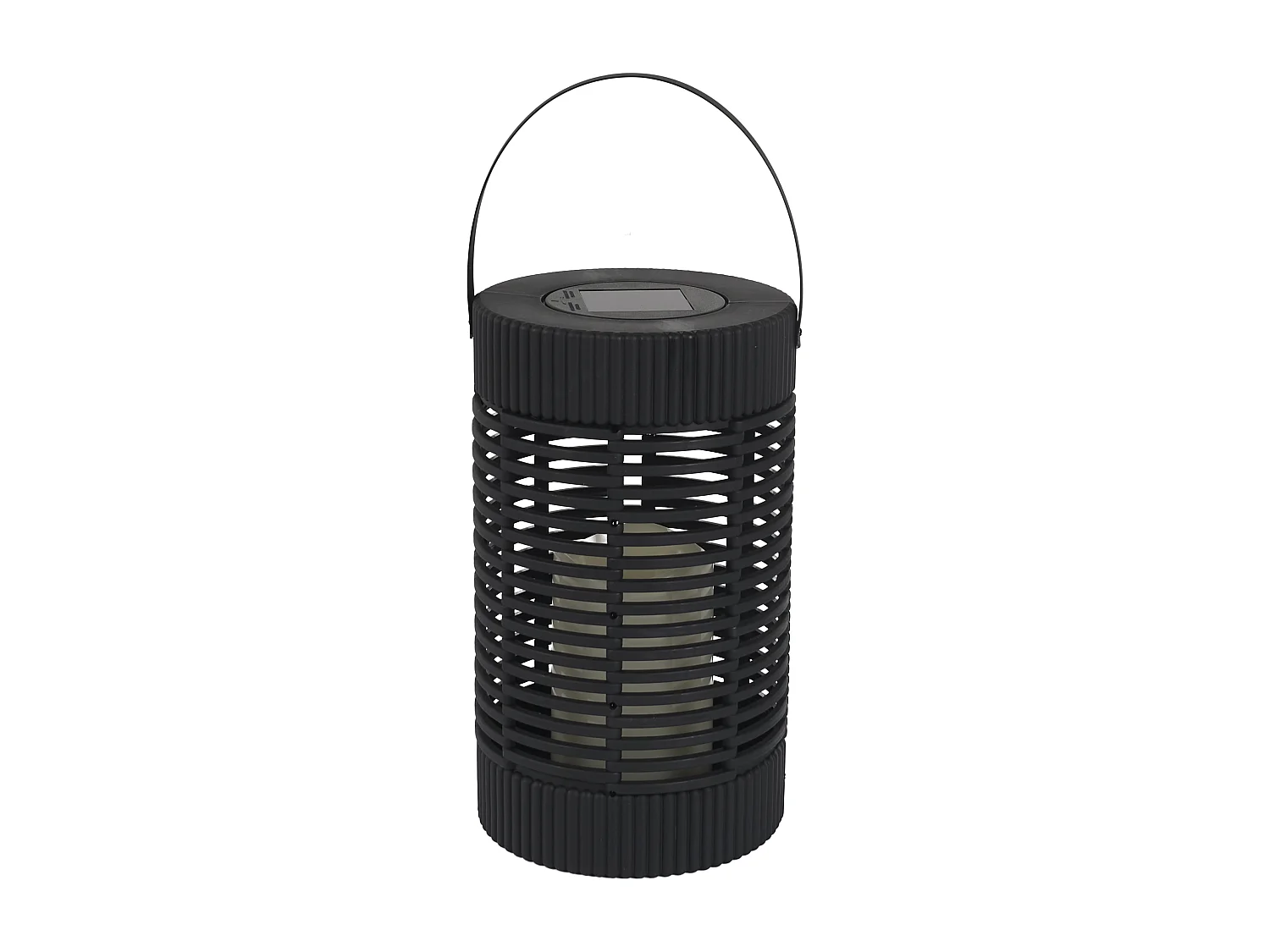 Lanterne Solaire - HOME DECO FACTORY - Effet Bougie - Design Moderne - Noir