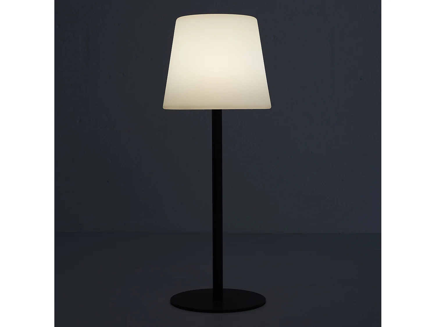 Lampe A Poser Ip44 Rechargeable H40cm Noir Noir