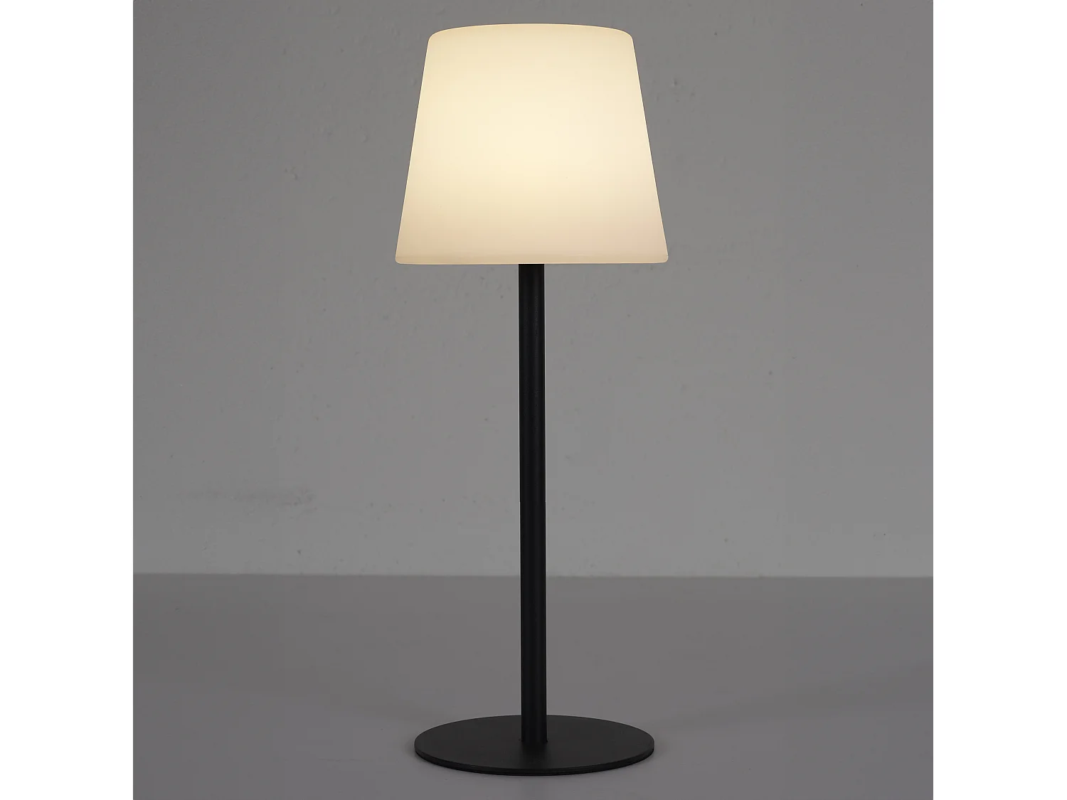 Lampe A Poser Ip44 Rechargeable H40cm Noir Noir