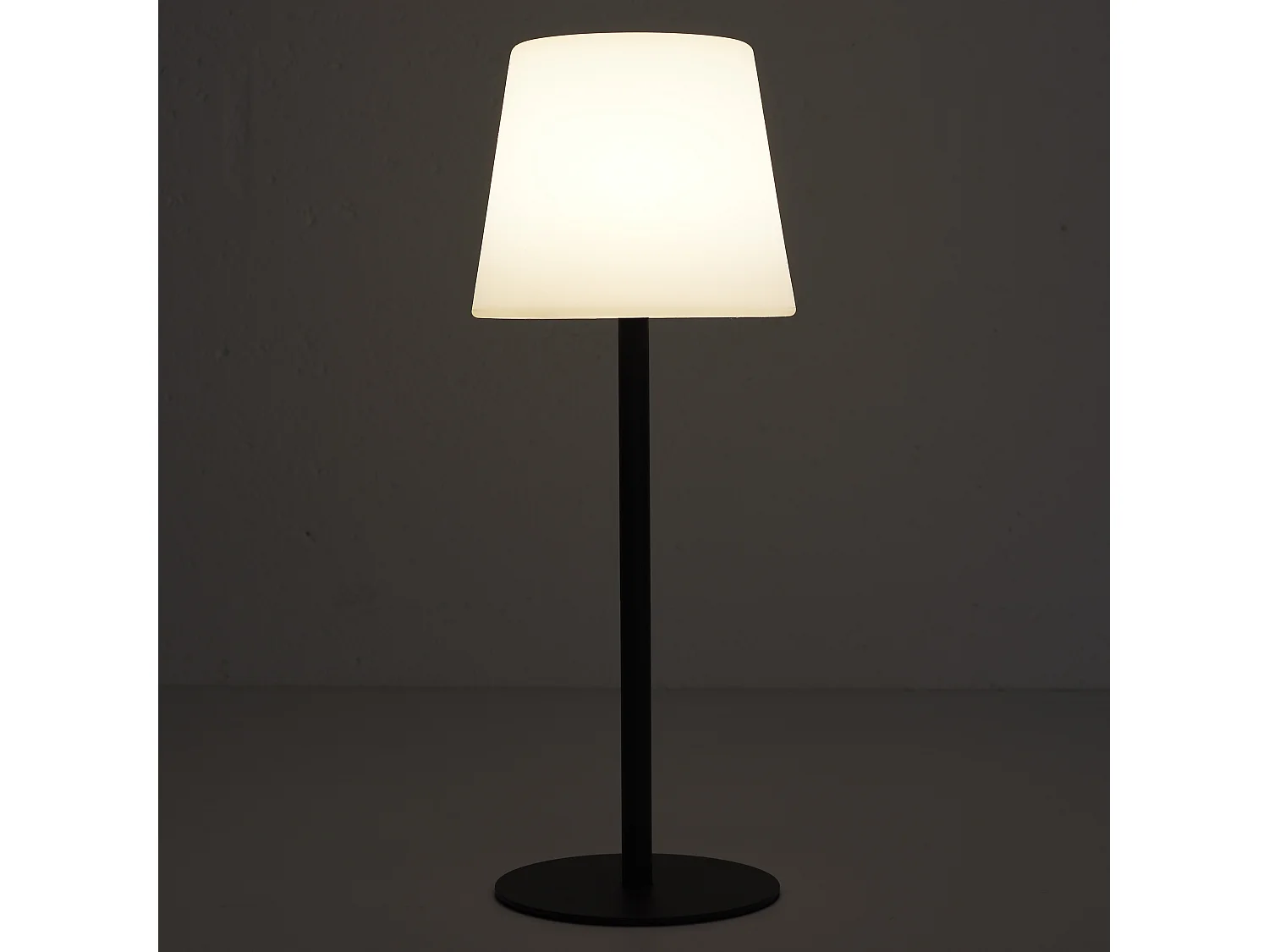 Lampe A Poser Ip44 Rechargeable H40cm Noir Noir