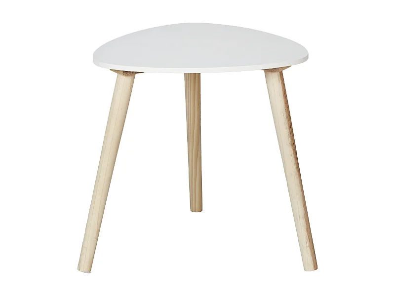 Table D Appoint Shelly Blanc Blanc, Marron