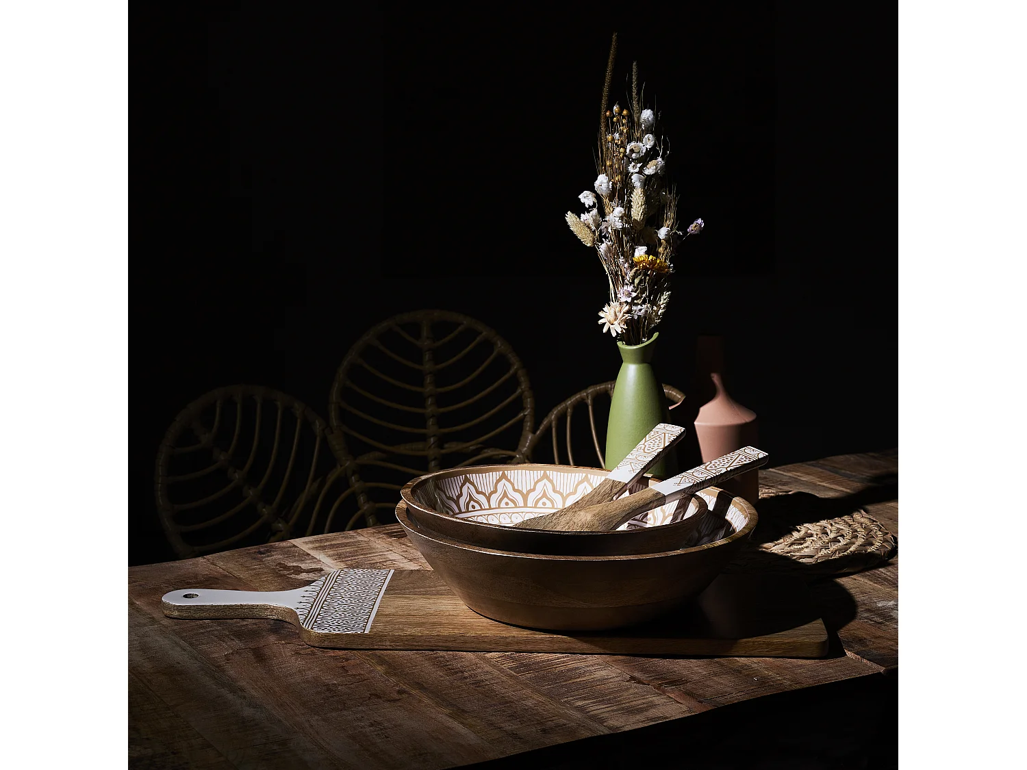 Planche De Presentation Manguier Dune Terra58cm Marron, Blanc, Orange