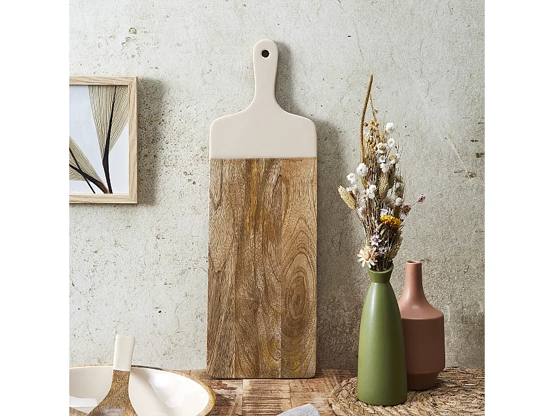 Planche De Presentation Manguier Dune Uni 58cm Marron, Beige