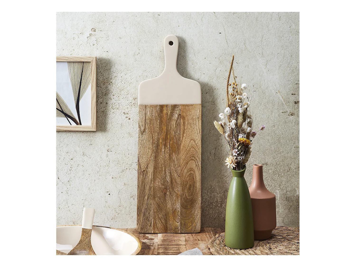 Planche De Presentation Manguier Dune Uni 58cm Marron, Beige