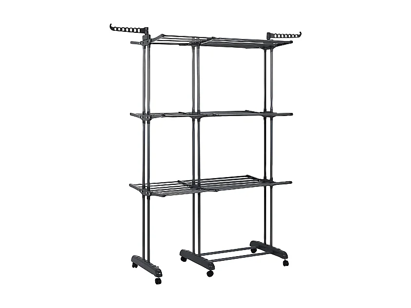 Etendoir Extensible 35m Etendage 3 Etages Gris