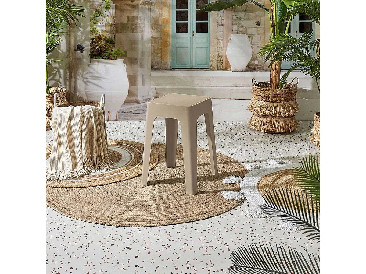 Tabouret Empilable Spectra Beige - Lot De 6 Beige