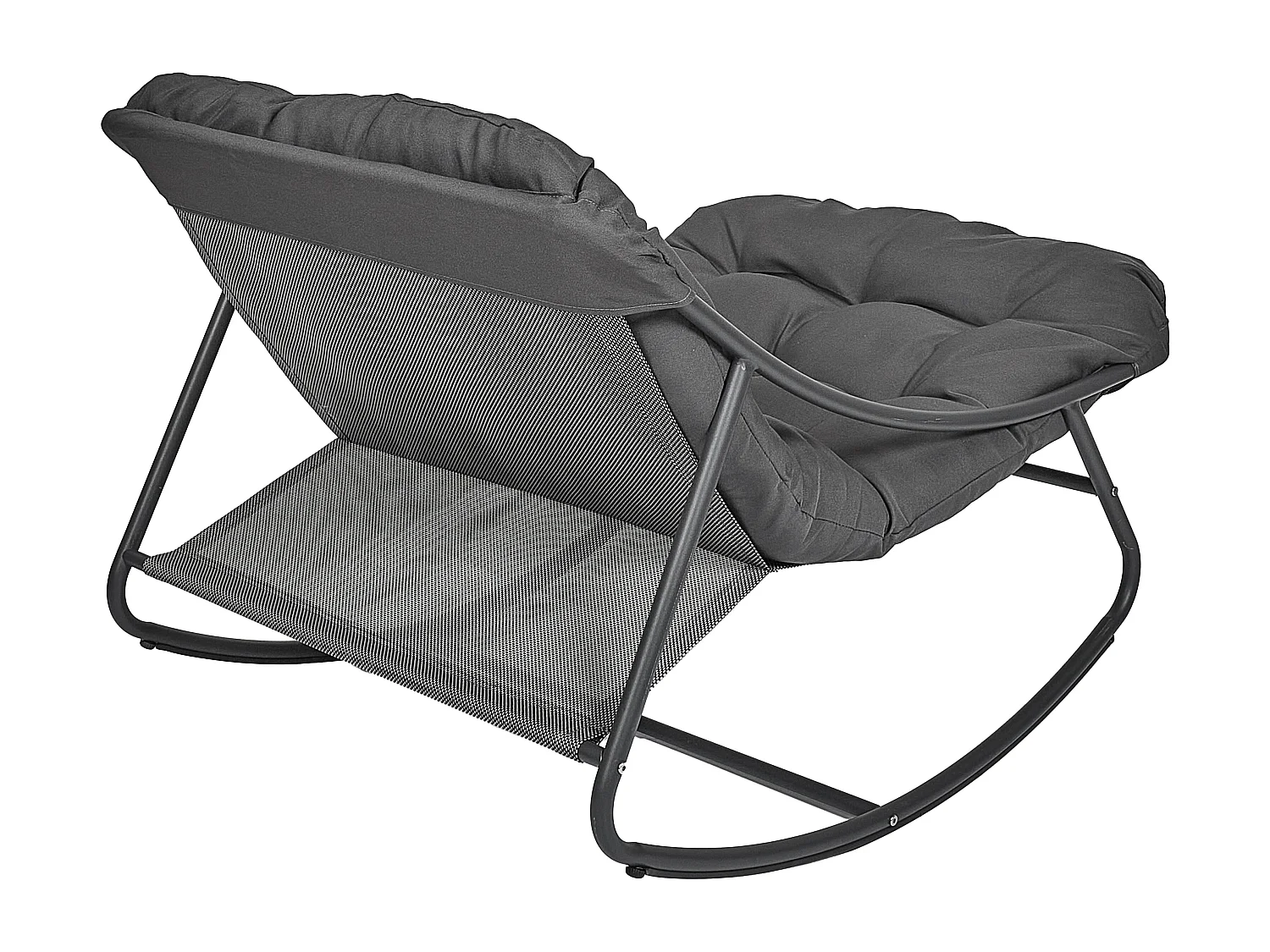 Fauteuil A Bascule Tenerife Anthracite Gris