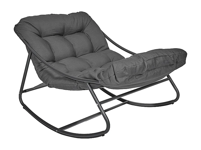 Fauteuil A Bascule Tenerife Anthracite Gris