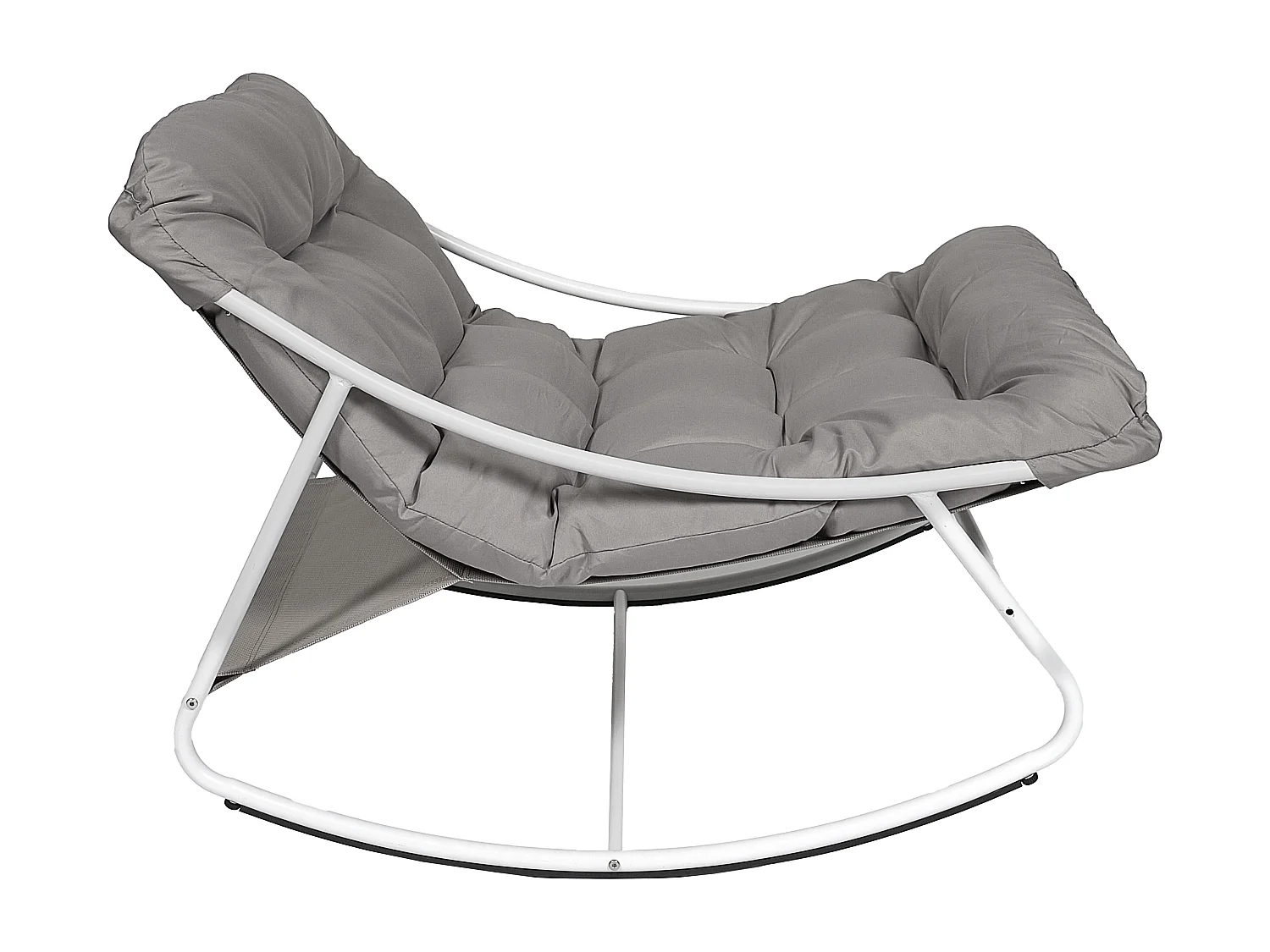 Fauteuil A Bascule Tenerife Beige Blanc, Beige