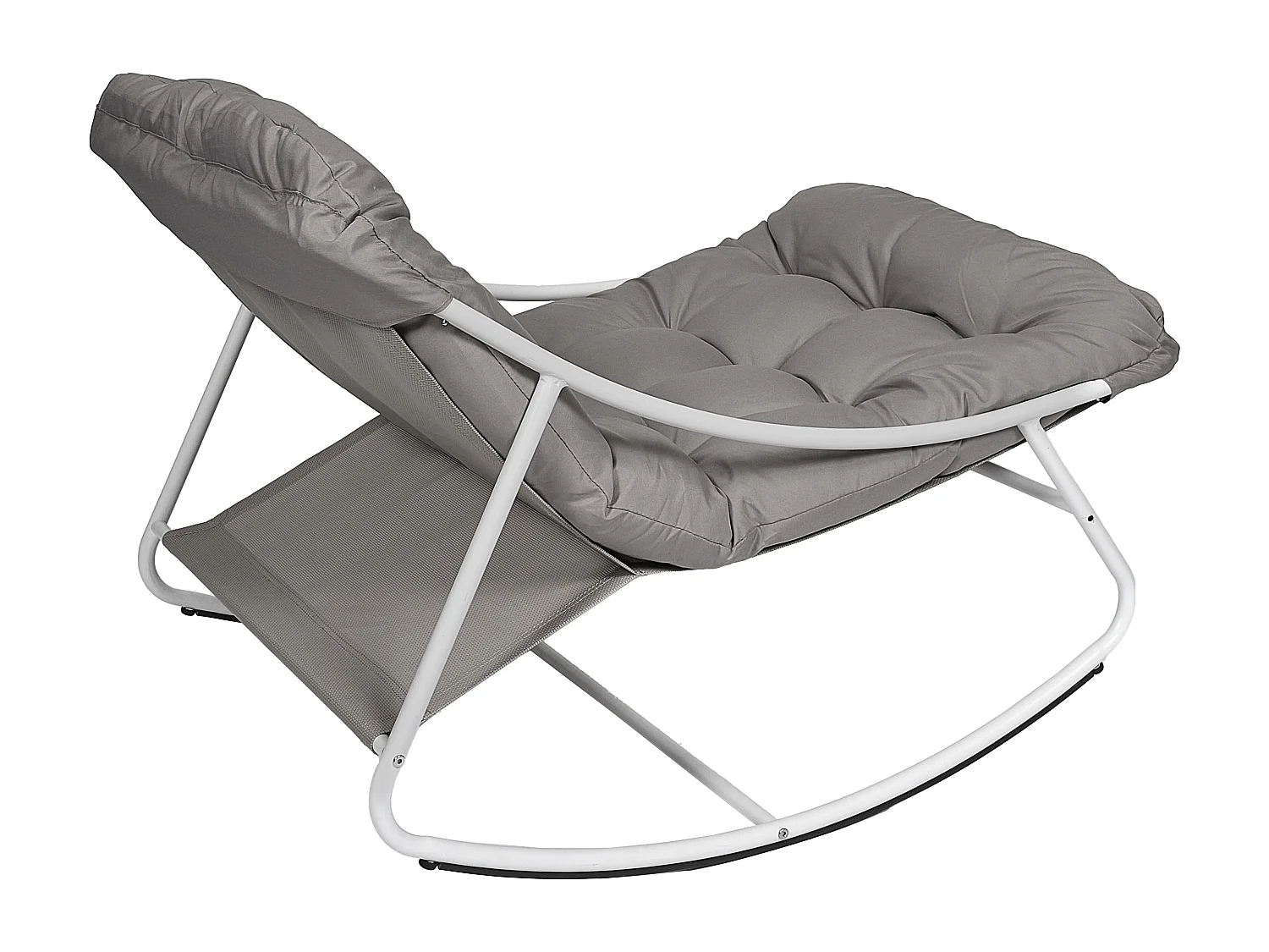 Fauteuil A Bascule Tenerife Beige Blanc, Beige