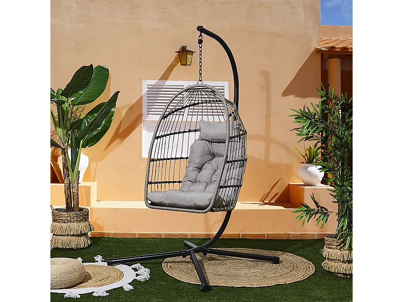 Fauteuil Suspendu Hanoi Gris Gris