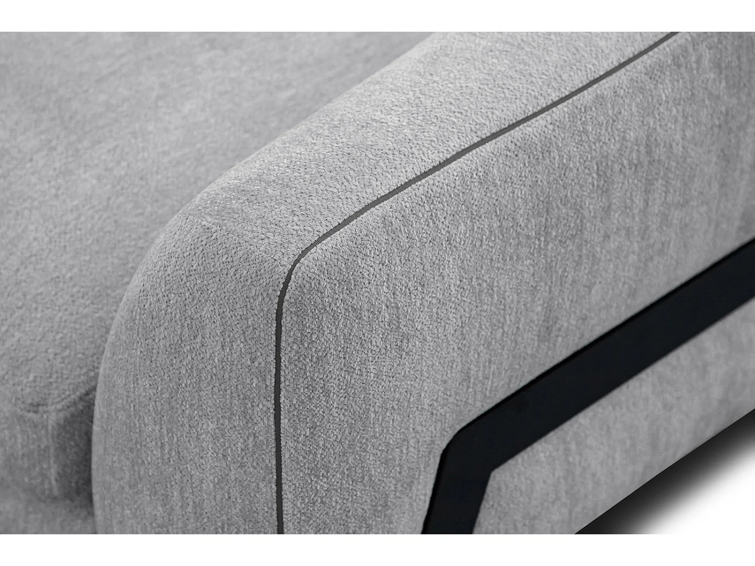 WINTER Ecksofa 4-Sitzer links, hellgrau