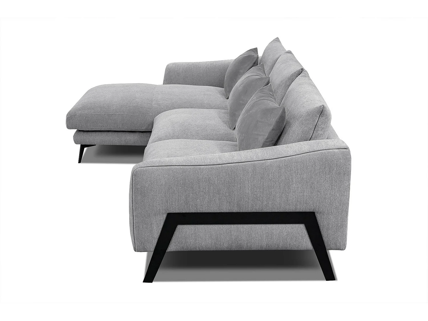 WINTER Ecksofa 4-Sitzer links, hellgrau