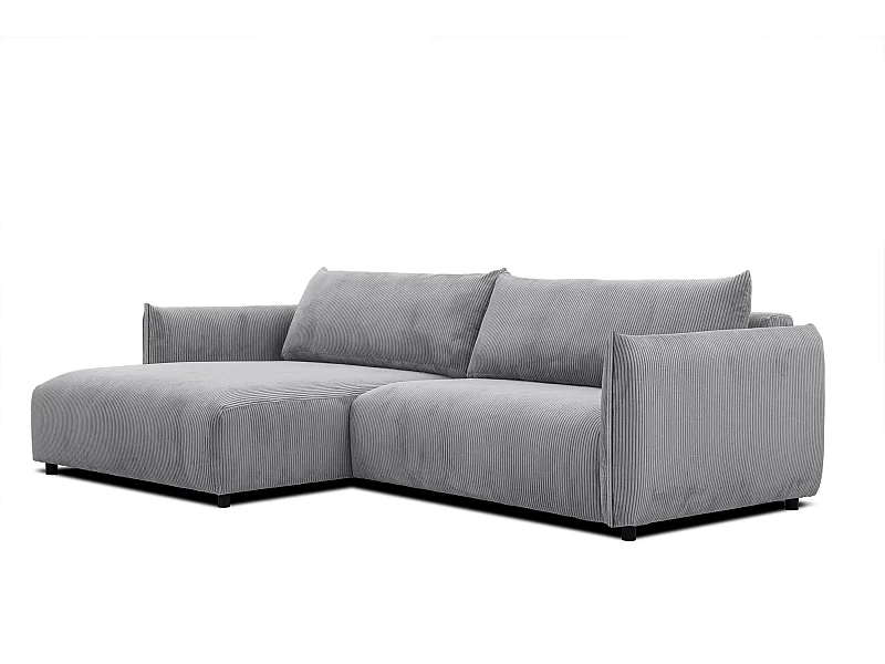 TAUER Ecksofa 5-Sitzer, hellgrau